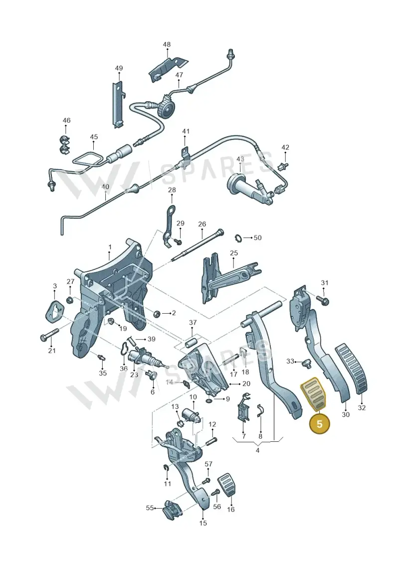 3D1723173A — Volkswagen Touareg                08> (2007-) diagram 274721250, position 5