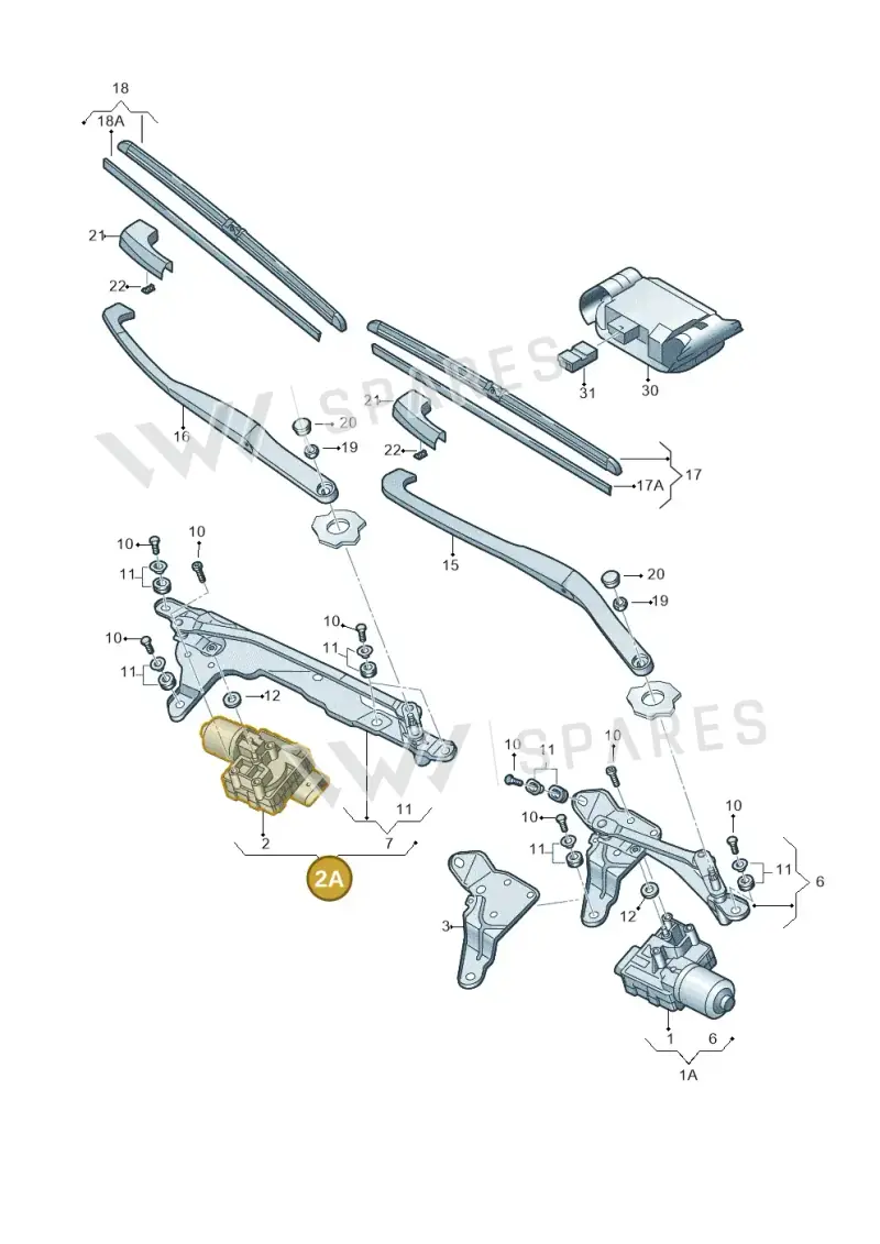3D1955024D — Volkswagen Phaeton 4motion (2010-2016) diagram 258955000, position 2A