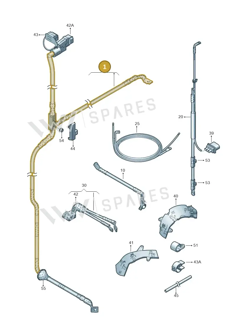 3D1971228F — Volkswagen Phaeton 4motion (2010-2016) diagram 258972040, position 1