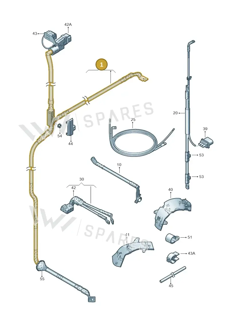 3D1971228G — Volkswagen Phaeton 4motion (2010-2016) diagram 258972040, position 1
