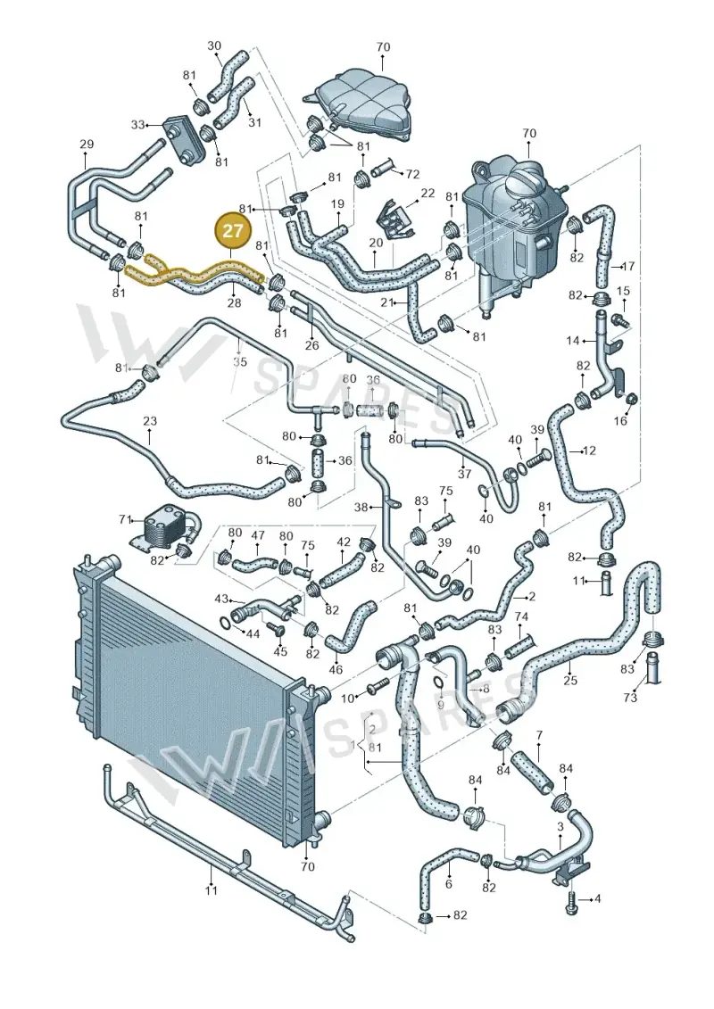 3D2122447AC — Volkswagen Phaeton 4motion (2010-2016) diagram 631121460, position 27