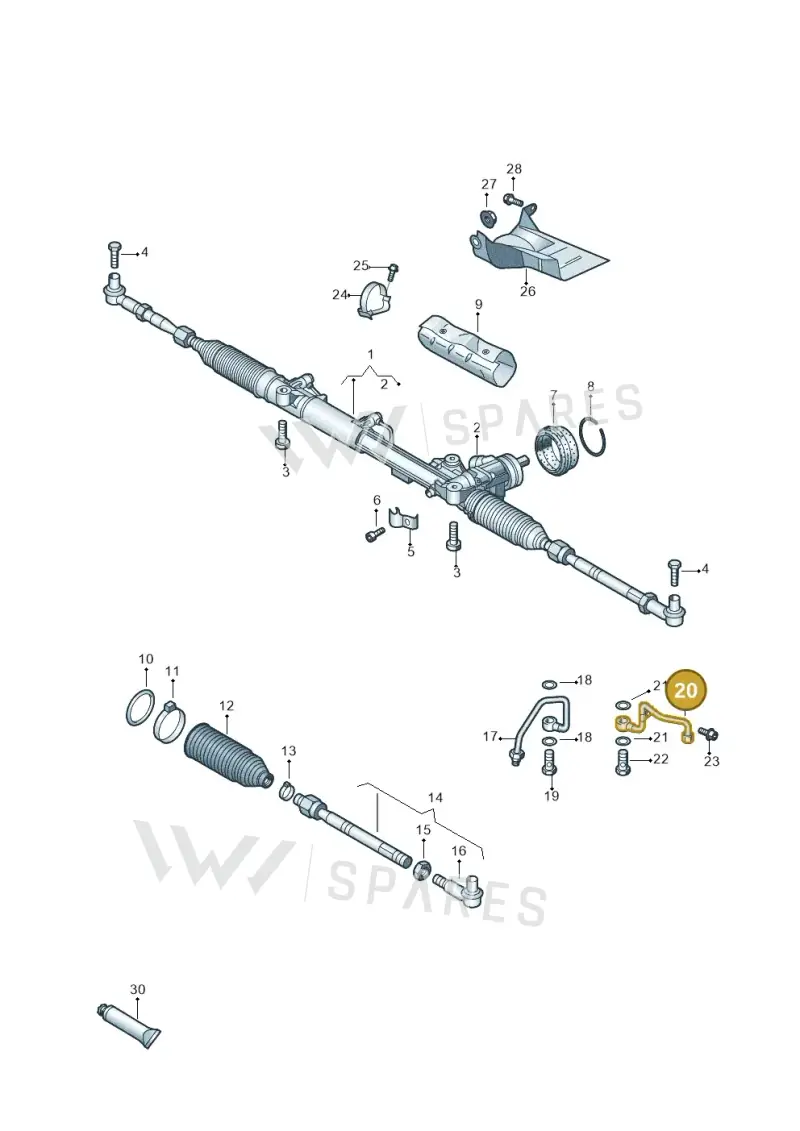 3D2422897G — Volkswagen Phaeton 4motion (2010-2016) diagram 710422400, position 20