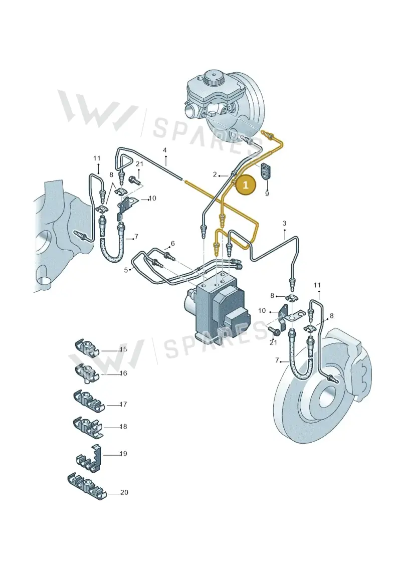 3D2614721A — Volkswagen Phaeton 4motion (2010-2016) diagram 258611200, position 1