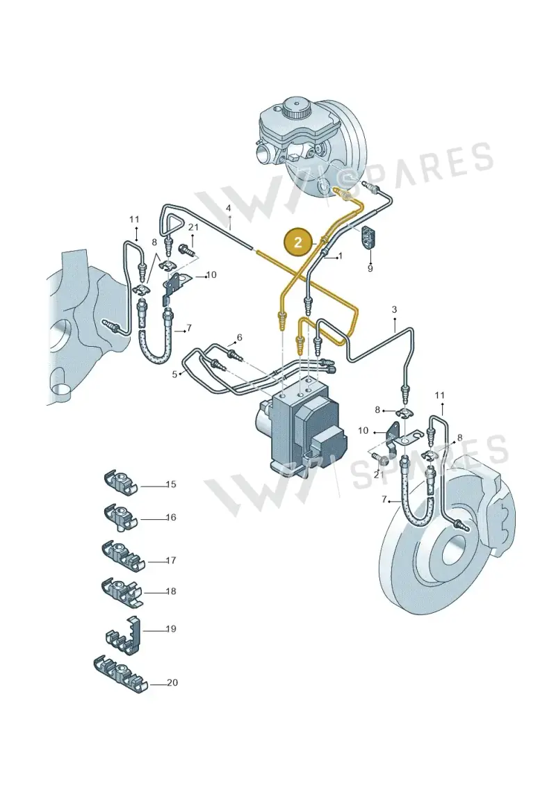 3D2614722A — Volkswagen Phaeton 4motion (2010-2016) diagram 258611200, position 2