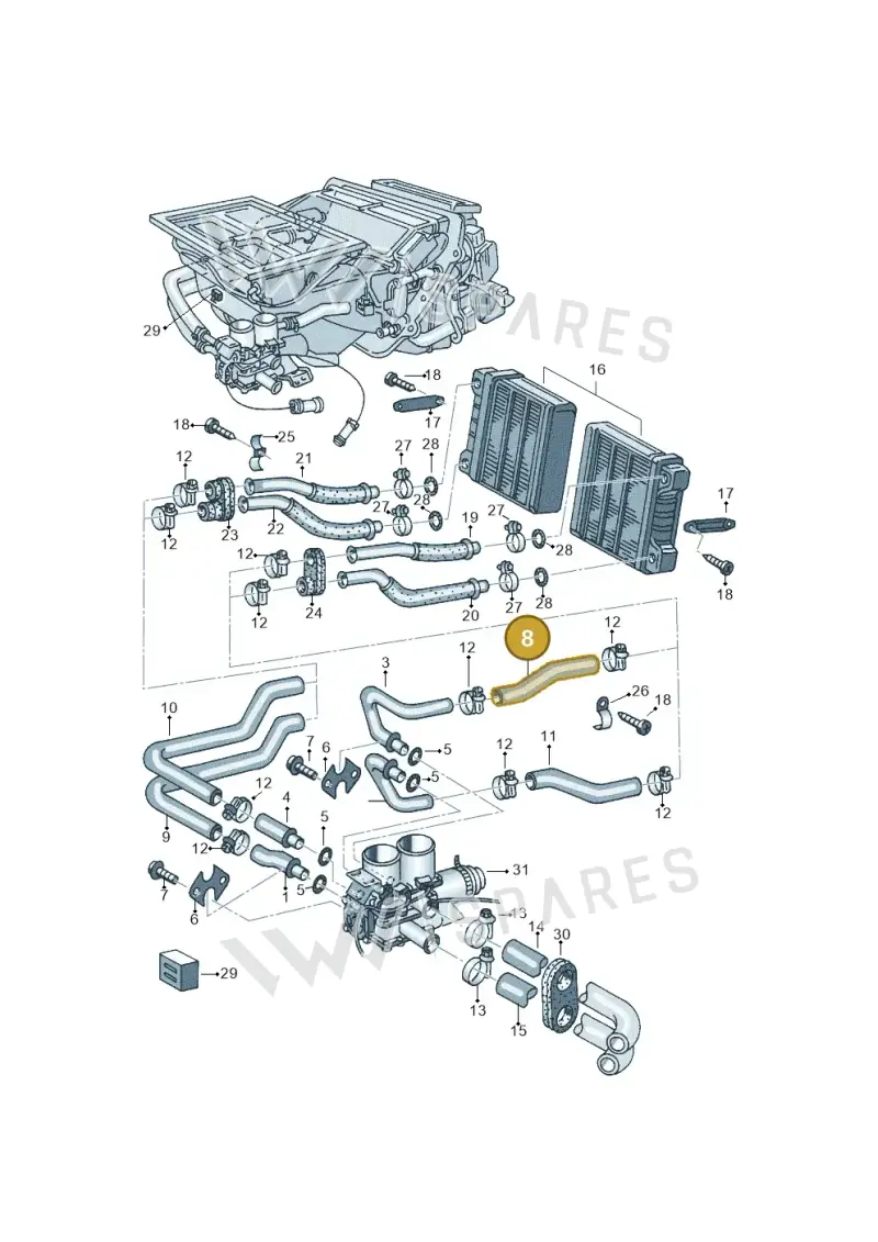 3D2819370 — Volkswagen Phaeton 4motion (2010-2016) diagram 152819600, position 8