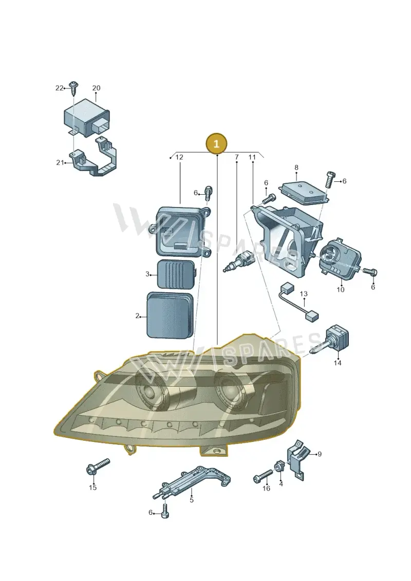 3D2941753 — Volkswagen Phaeton 4motion (2010-2016) diagram 710941000, position 1