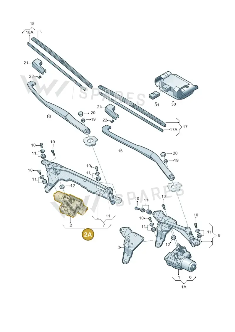 3D2955023C — Volkswagen Phaeton 4motion (2010-2016) diagram 258955000, position 2A