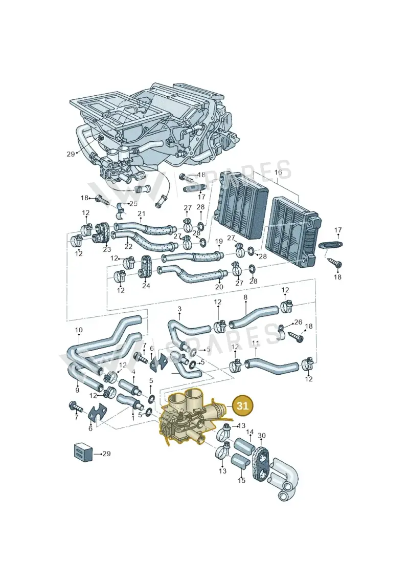 3D2959617C — Volkswagen Phaeton 4motion (2010-2016) diagram 152819600, position 31