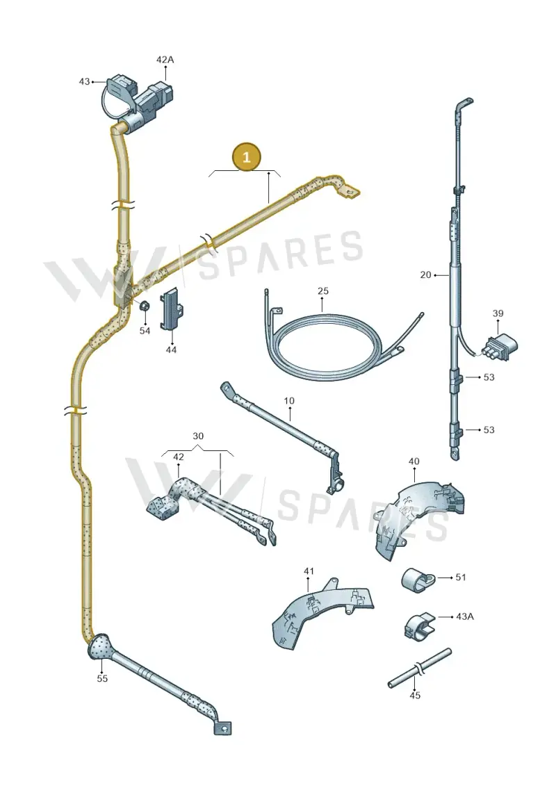 3D2971228F — Volkswagen Phaeton 4motion (2010-2016) diagram 258972040, position 1