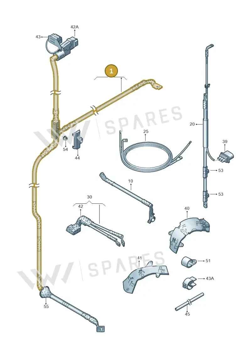 3D2971228G — Volkswagen Phaeton 4motion (2010-2016) diagram 258972040, position 1