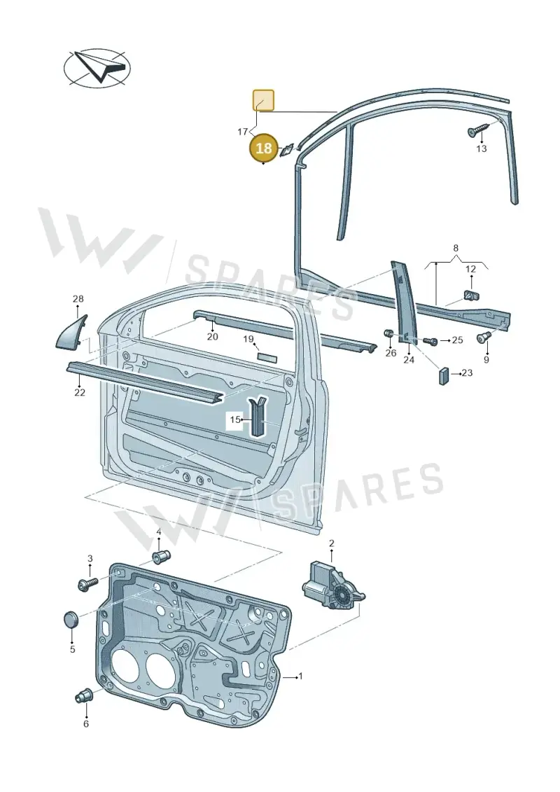 3D4837995D — Volkswagen Phaeton 4motion (2010-2016) diagram 258837600, position 18