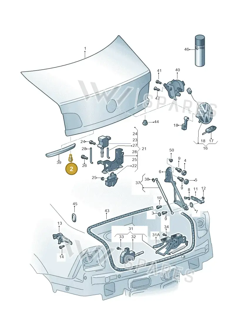 3D5827239B — Volkswagen Phaeton 4motion (2010-2016) diagram 258827100, position 2