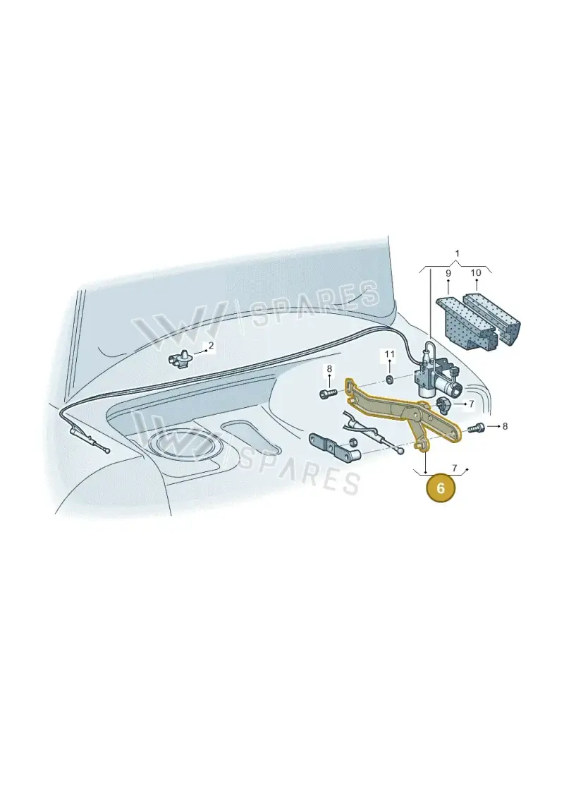 3D5827582D — Volkswagen Phaeton 4motion (2010-2016) diagram 258827150, position 6