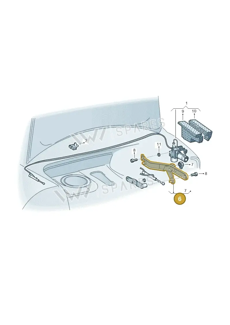 3D5827583A — Volkswagen Phaeton 4motion (2010-2016) diagram 258827150, position 6