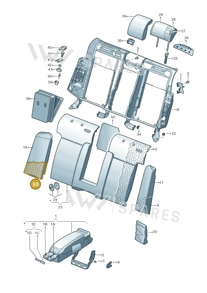 3D5885778D — Volkswagen Phaeton 4motion (2010-2016) diagram 258885600, position 10