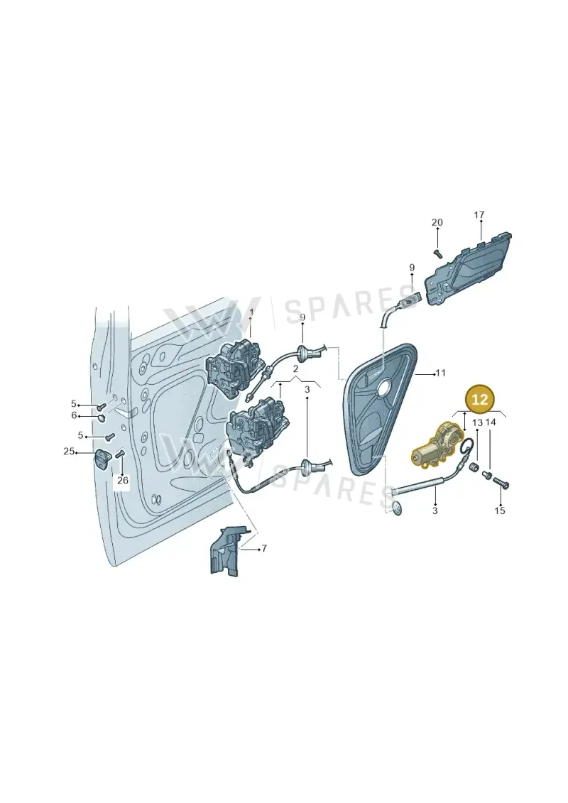 3EB837059B — Volkswagen Phideon (2016-2023) diagram 251839300, position 12