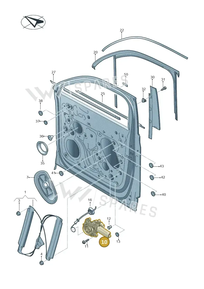 3EB837059B — Volkswagen Touareg (2017-2023) diagram 439837600, position 10