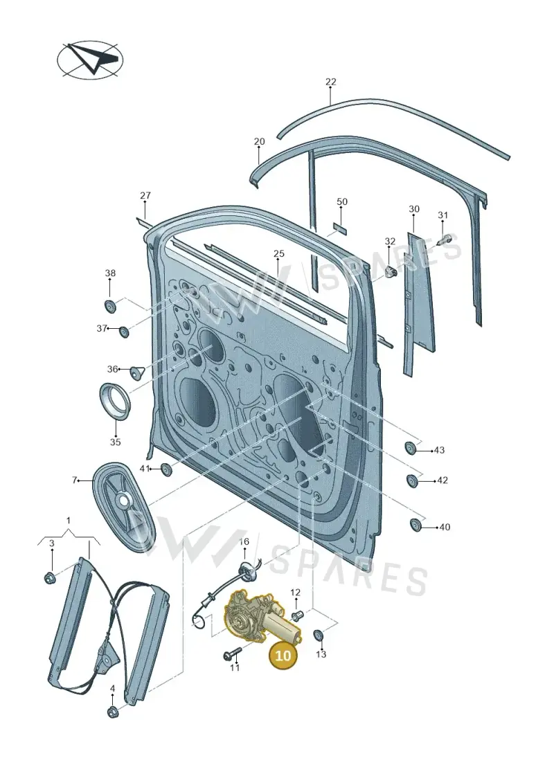 3EB837060B — Volkswagen Touareg (2017-2023) diagram 439837600, position 10