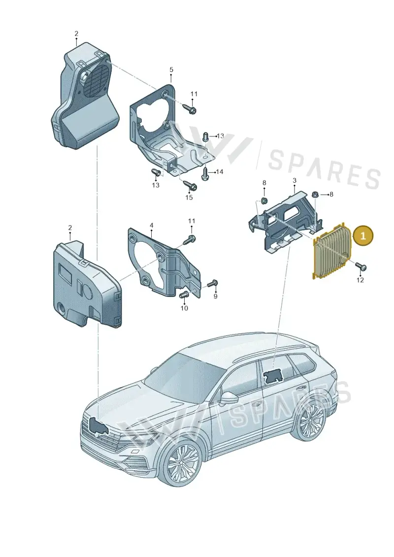 3F0035335A — Volkswagen Touareg (2017-2023) diagram 439035080, position 1