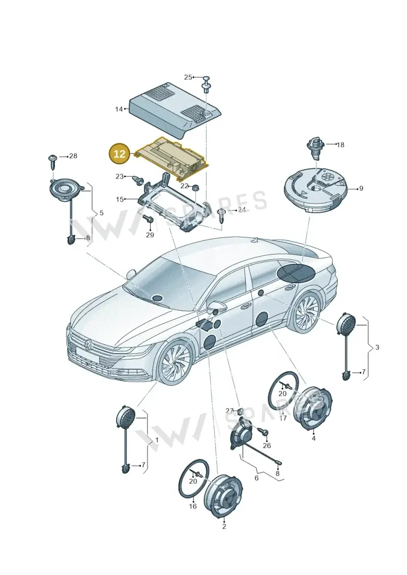 3G0035466 — Volkswagen Arteon (2017-2025) diagram 828035350, position 12