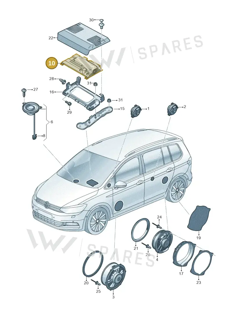 3G0035466 — Volkswagen Touran (2015-2025) diagram 869035350, position 10