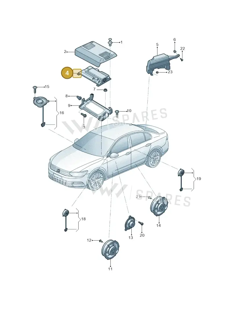 3G0035466 — Skoda Superb NF (2015-2023) diagram 881035350, position 4