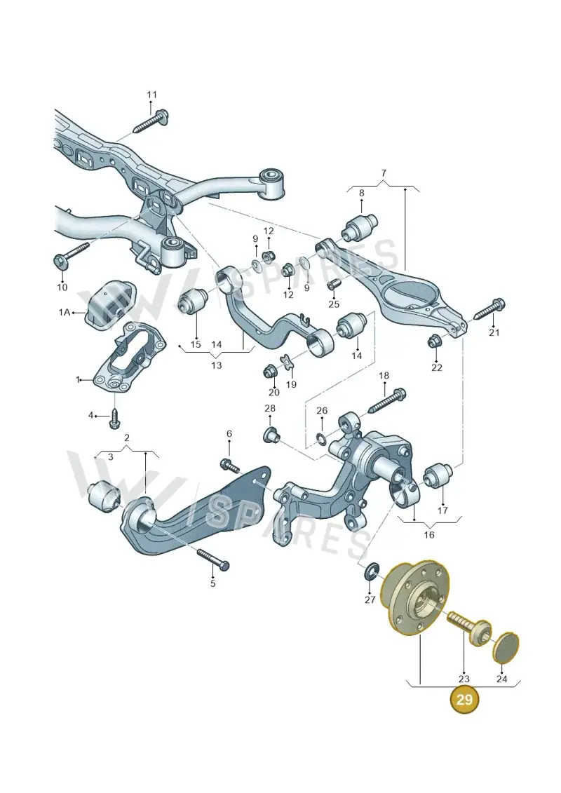 3G0598611A — Volkswagen Sharan BlueMotion (2015-2022) diagram 460505100, position 29