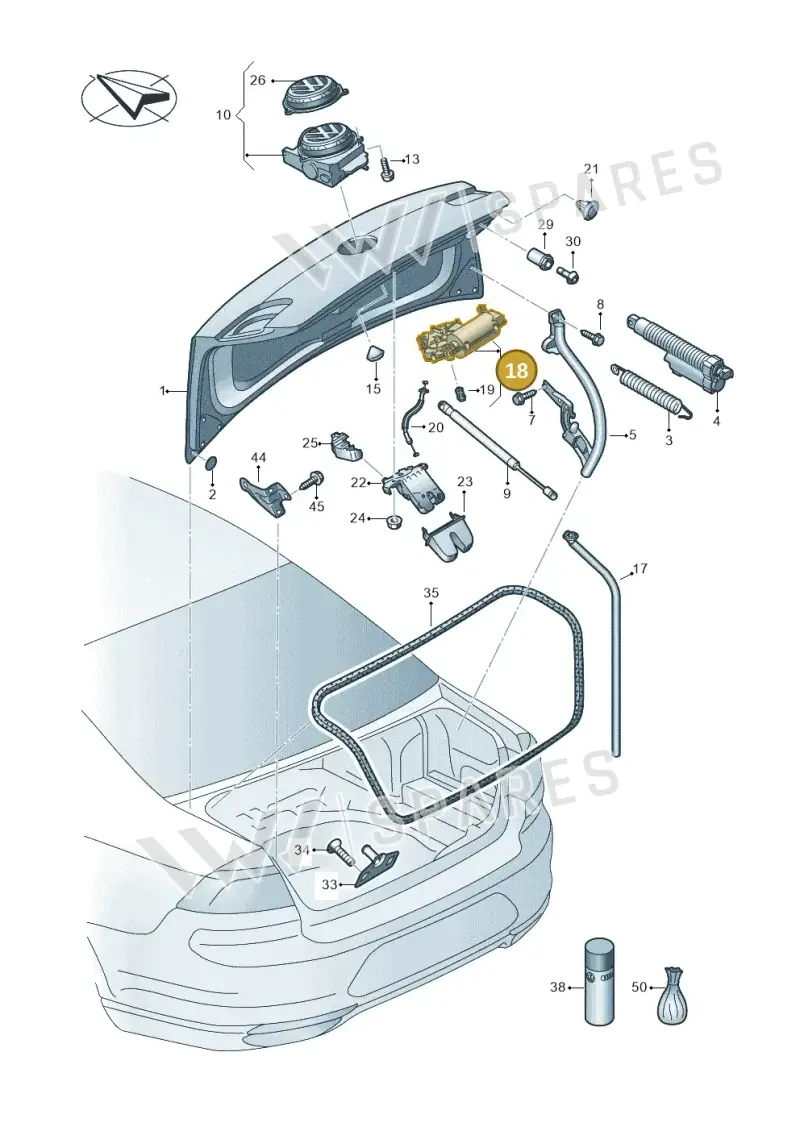 3G0827887C — Volkswagen Passat saloon (2014-2024) diagram 793827100, position 18