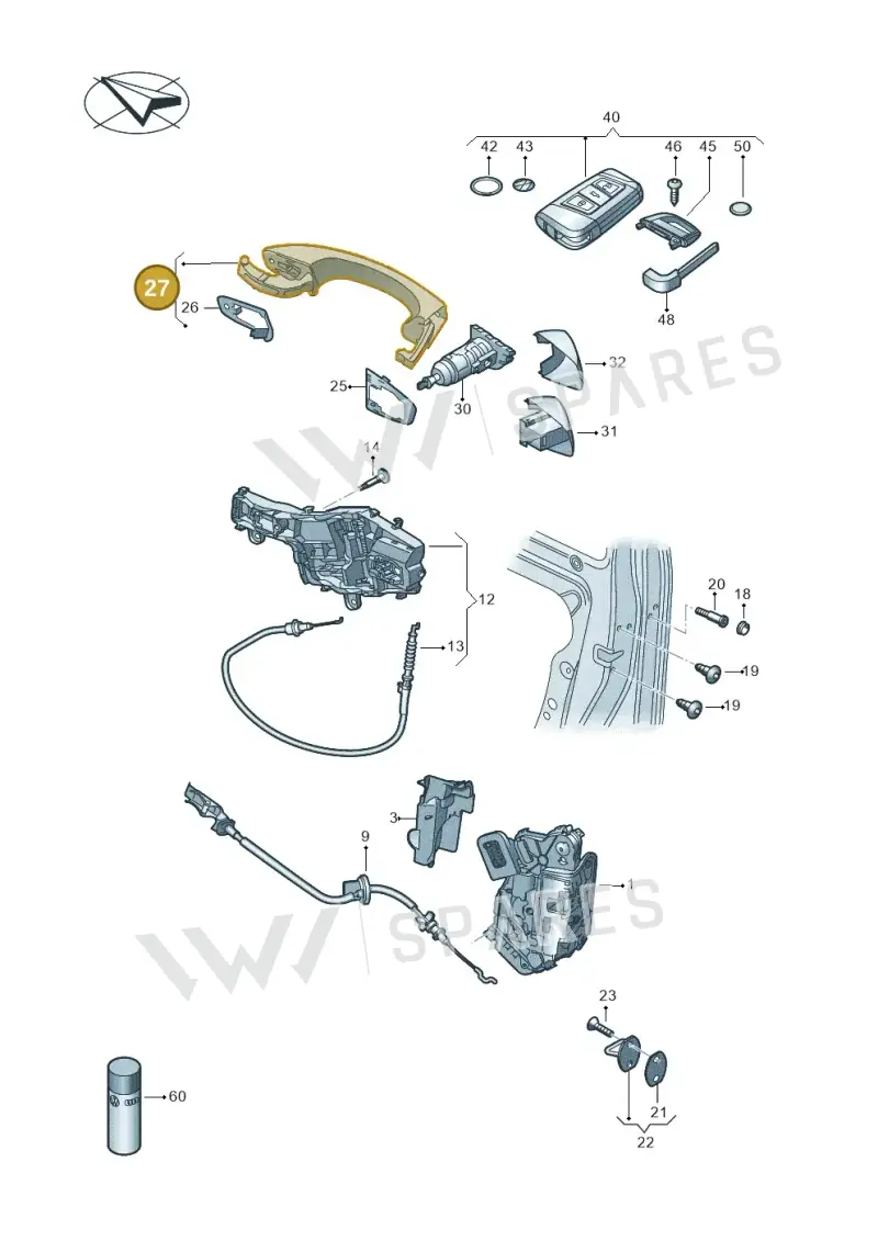 3G0837206GRU — Volkswagen Passat saloon (2014-2024) diagram 793837000, position 27