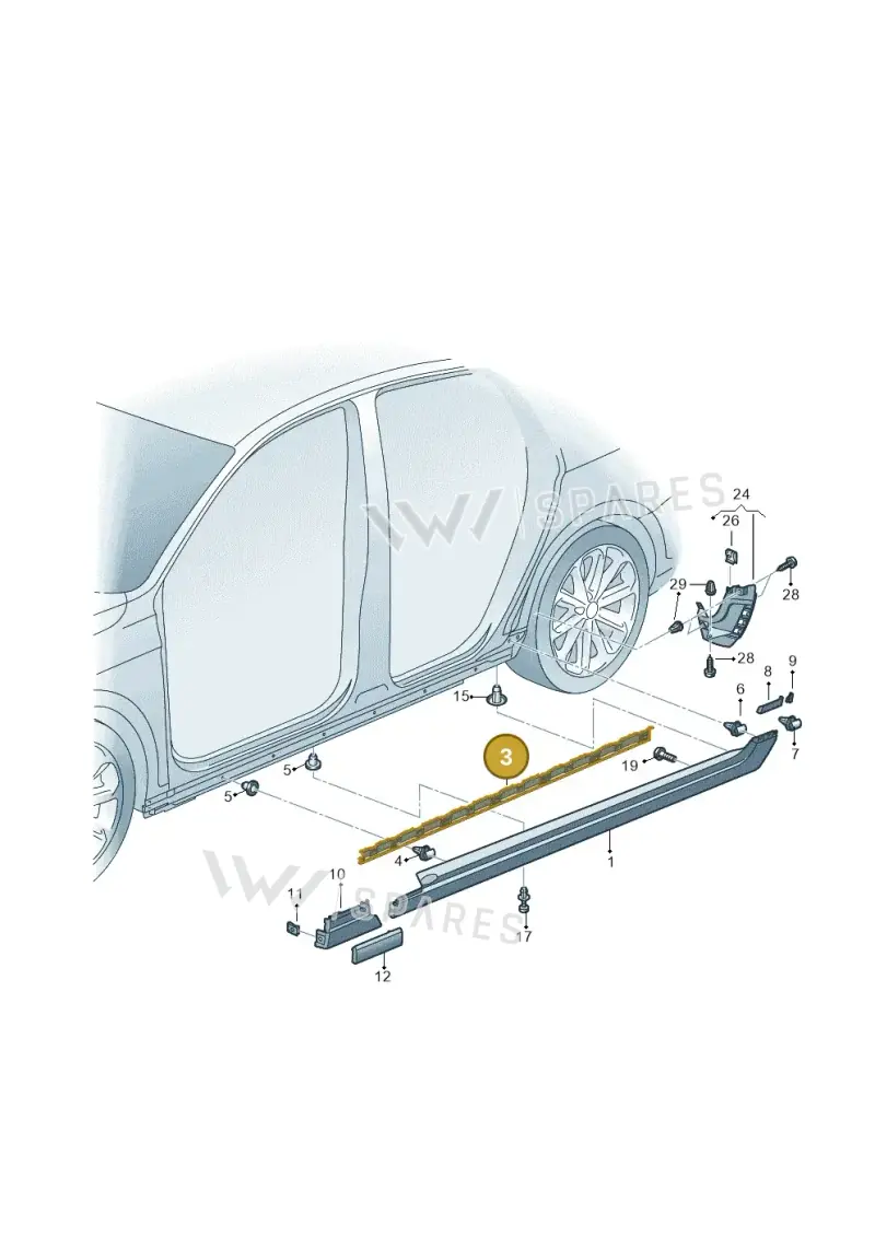3G0853946 — Volkswagen Passat saloon (2014-2024) diagram 793853300, position 3