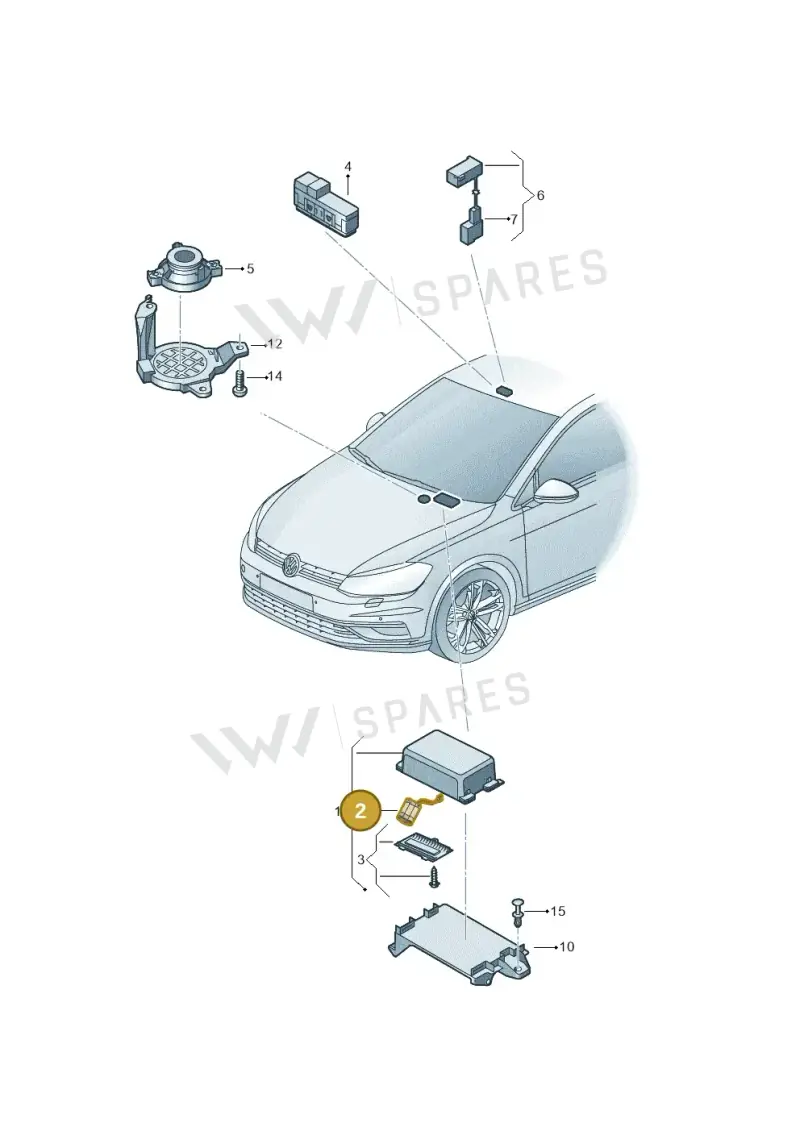 3G0915089A — Volkswagen Golf 2.0 (2016-2020) diagram 827035600, position 2
