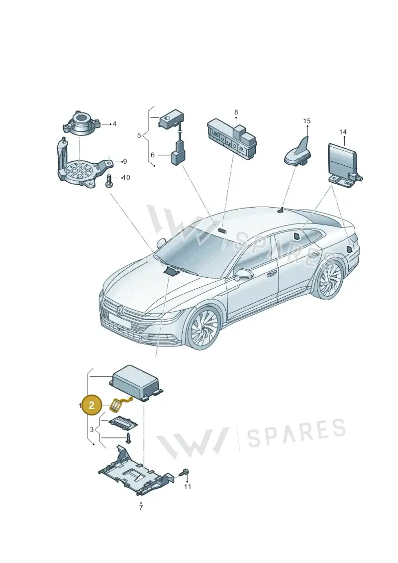3G0915089A — Volkswagen Arteon (2017-2023) diagram 828035600, position 2