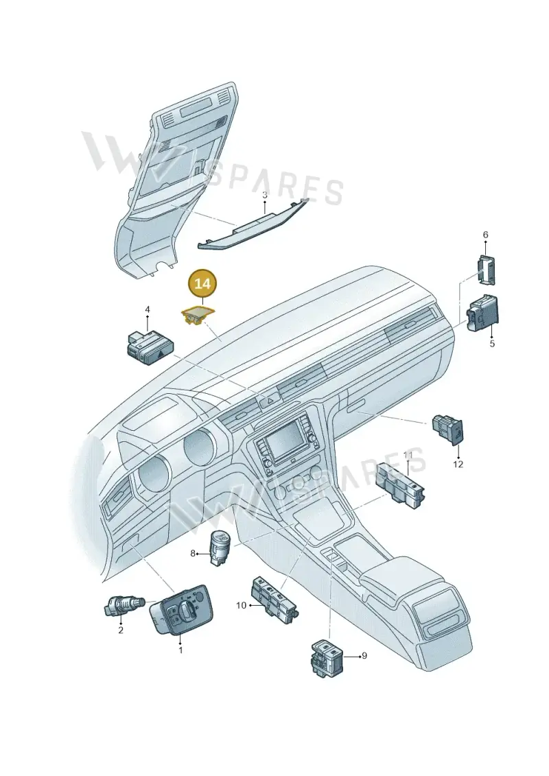3G0919068A — Volkswagen Arteon (2017-2023) diagram 828941051, position 14