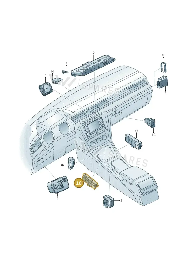 3G0927137AHWZU — Volkswagen Arteon (2017-2023) diagram 828941500, position 10