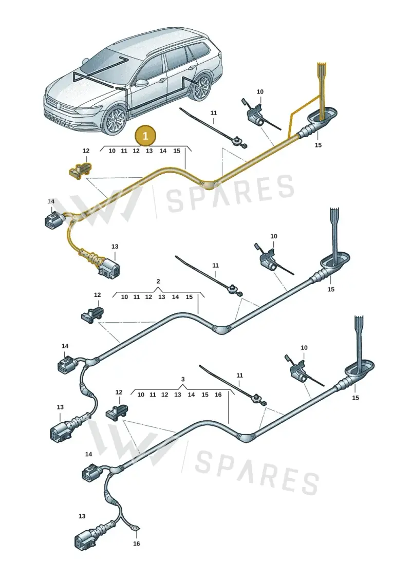 3G0927902AB — Volkswagen Passat saloon (2014-2024) diagram 793927002, position 1