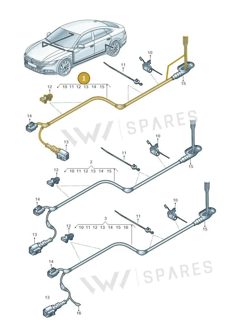 3G0927902A — Volkswagen Arteon (2017-2023) diagram 828927020, position 1