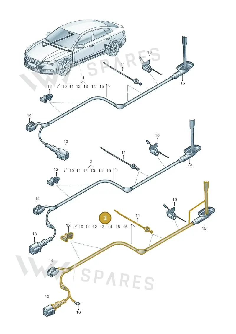 3G0927902K — Volkswagen Arteon (2017-2023) diagram 828927020, position 3