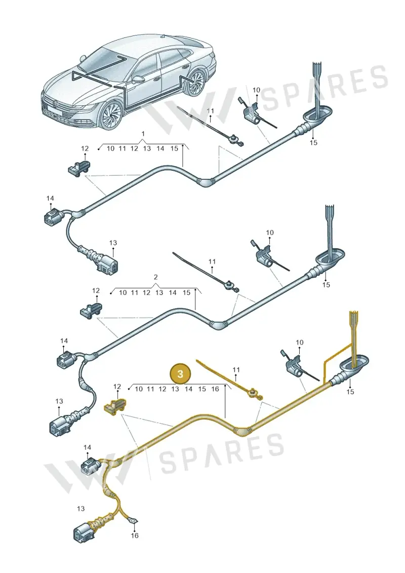 3G0927902L — Volkswagen Arteon (2017-2023) diagram 828927020, position 3