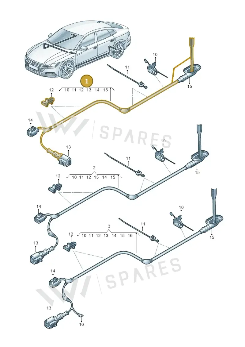 3G0927902 — Volkswagen Arteon (2017-2023) diagram 828927020, position 1