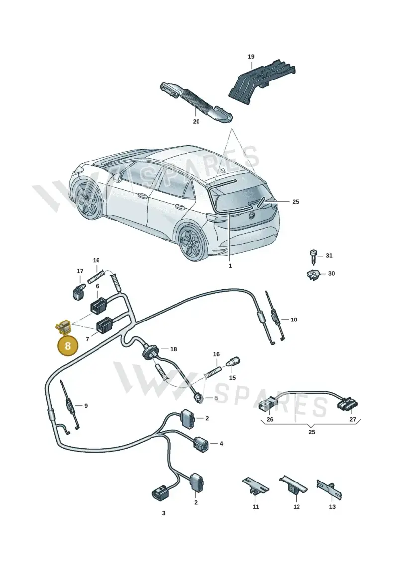 3G0937545B — Skoda Enyaq (2020-2021) diagram 10a972080, position 8
