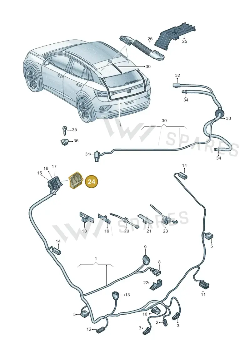 3G0937545B — Volkswagen ID.4 (2020-2025) diagram 11a972080, position 24