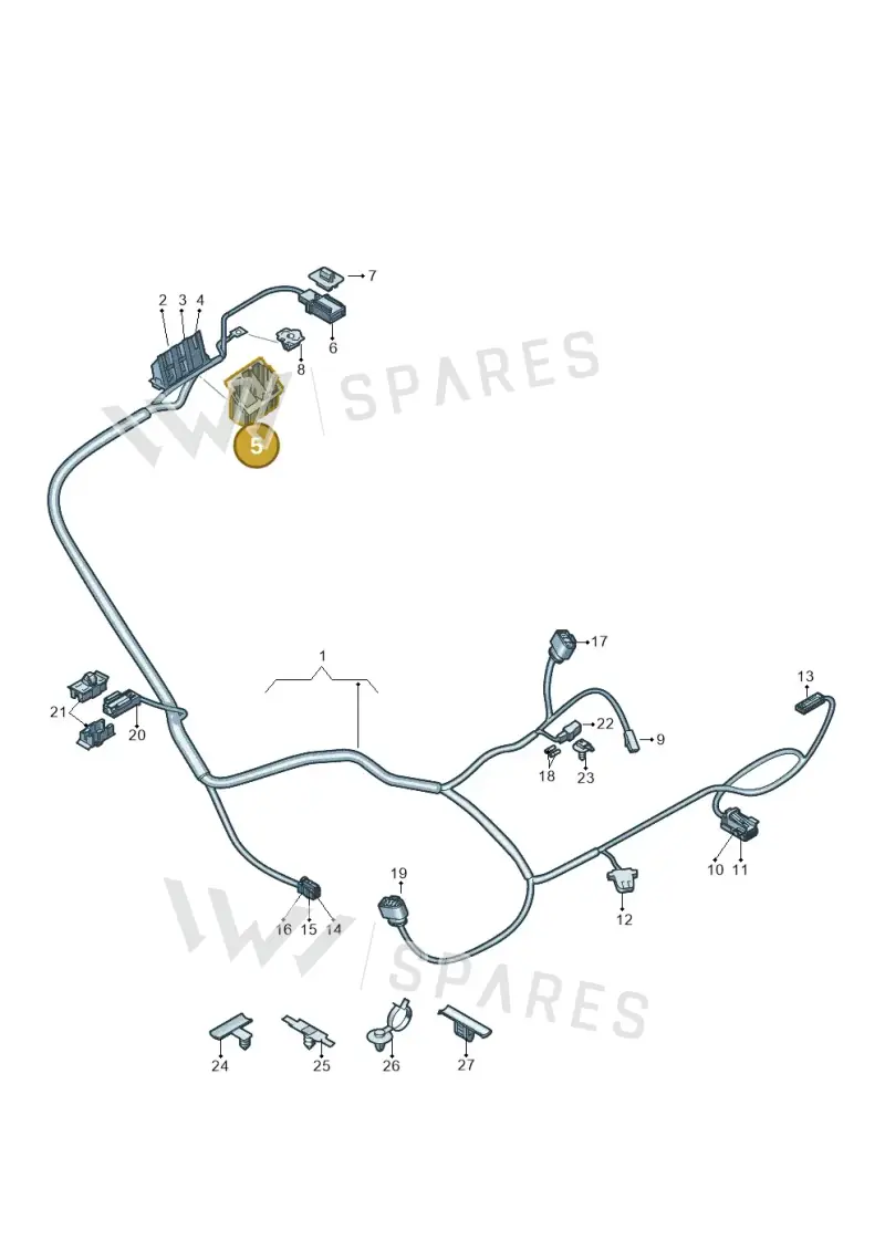 3G0937545B — Audi Q4 Sportback (2021-2025) diagram 89a972499, position 5