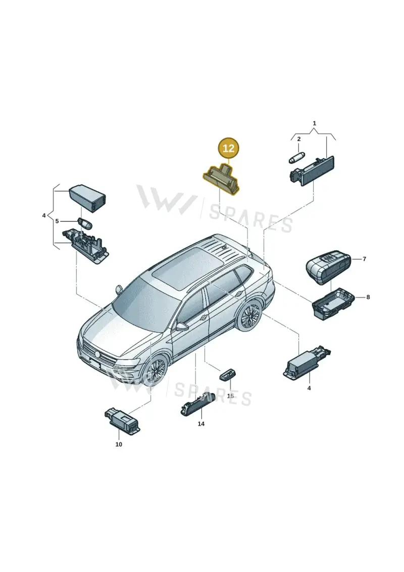 3G0947411D — Volkswagen Tiguan (2017-) diagram 833947005, position 12
