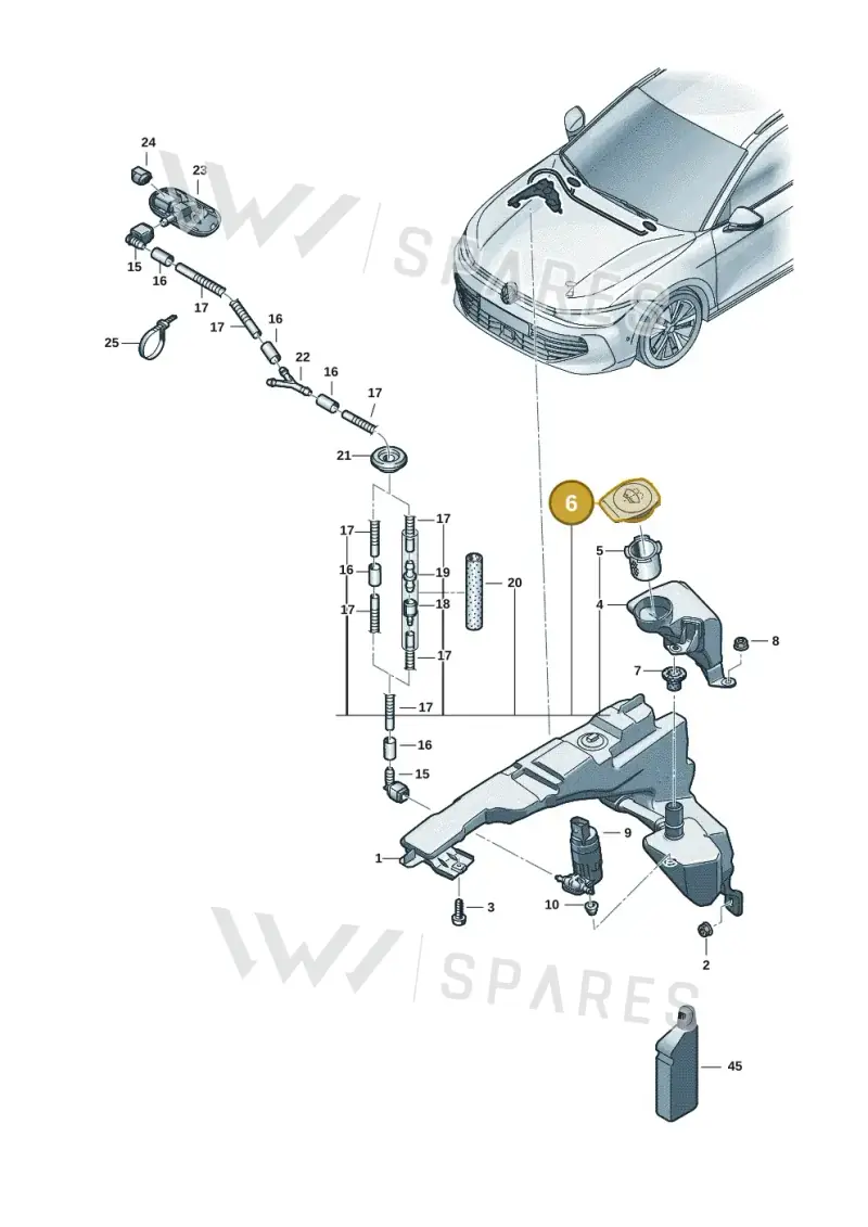 3G0955455 — Volkswagen Passat Estate (2023-2025) diagram 3j0955110, position 6