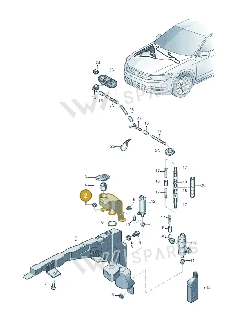 3G0955463 — Volkswagen Passat saloon (2014-2024) diagram 793955150, position 2