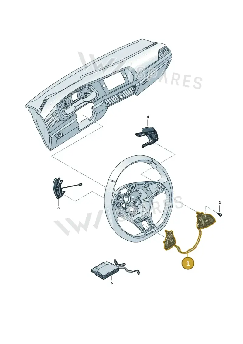 3G0959442AFVJA — Volkswagen Taos 1.4 (2020-2024) diagram 2gm953060, position 1