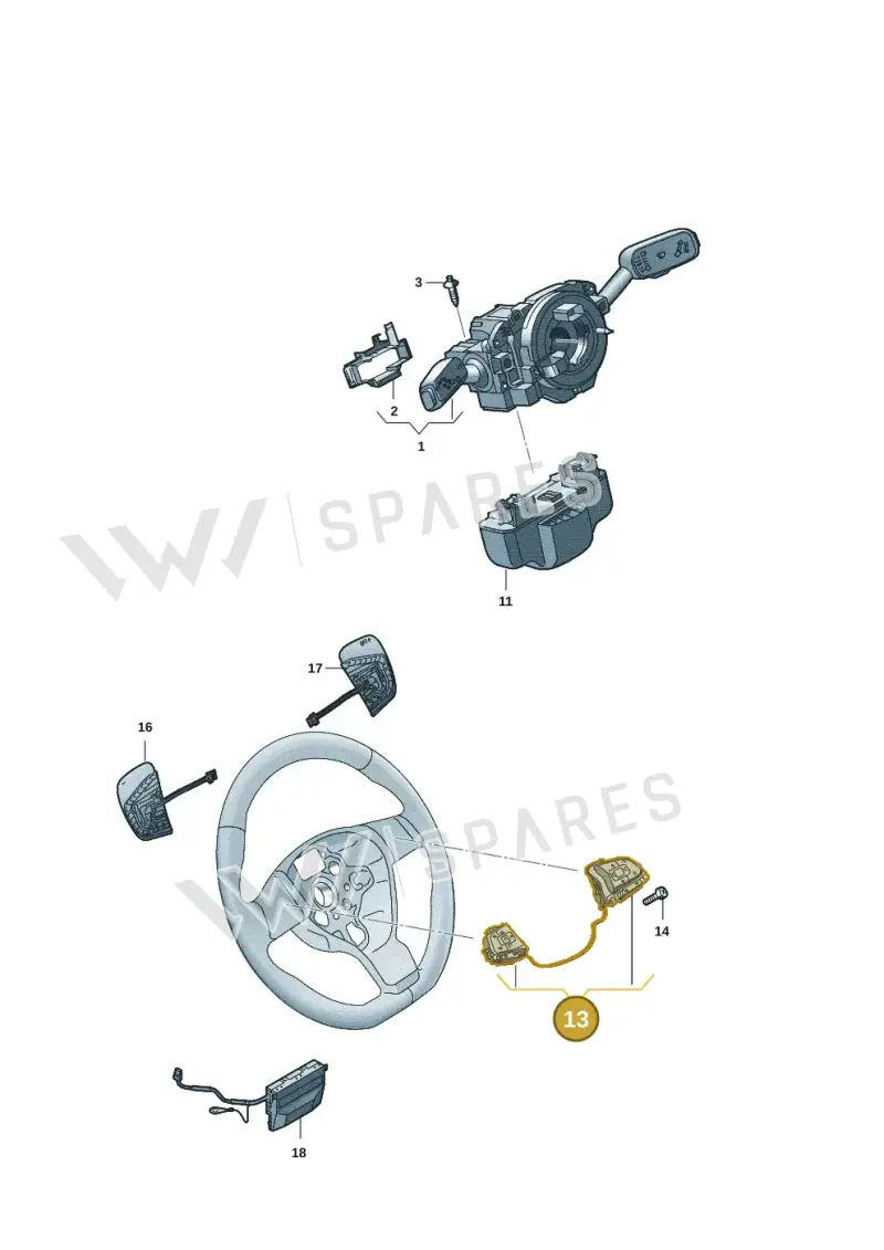 3G0959442AFVJA — Volkswagen Atlas Cross Sport (2023-) diagram 3cl953050, position 13