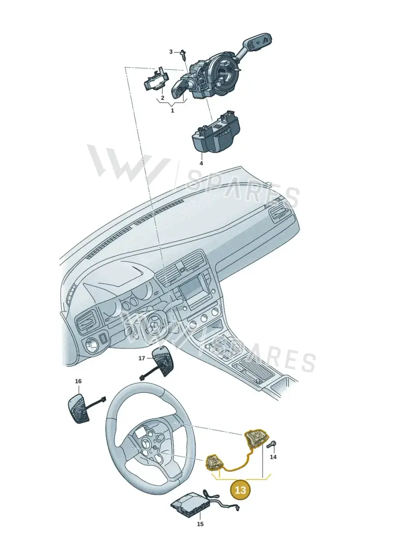 3G0959442NVJA — Volkswagen Multivan (2021-) diagram 7t0953500, position 13