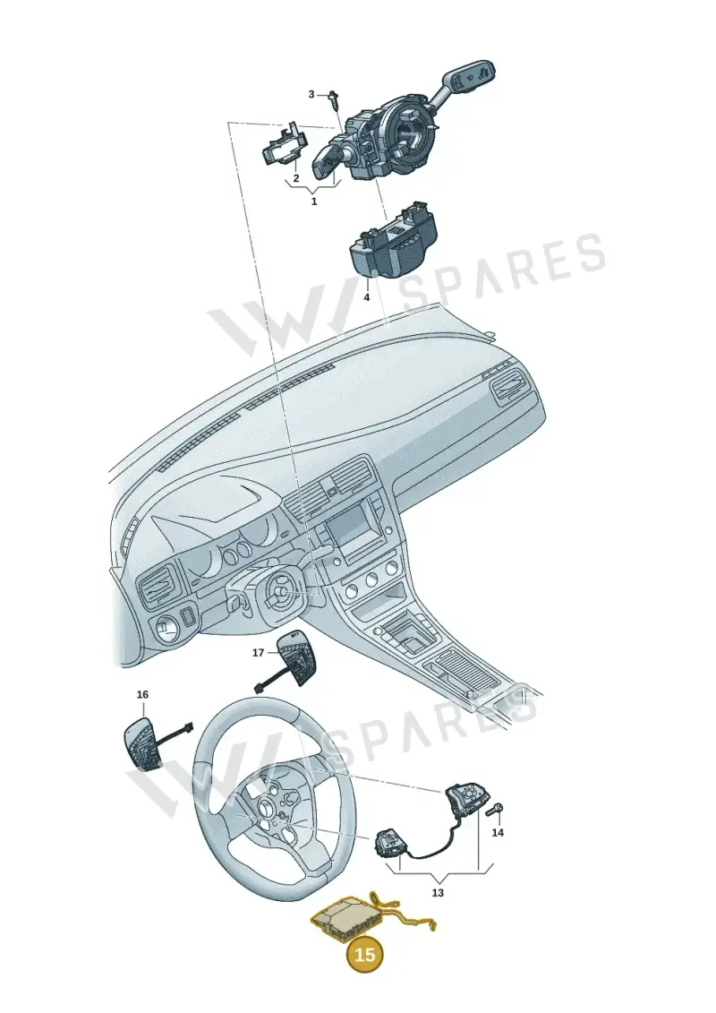 3G0959542B — Volkswagen Tiguan (2023-2025) diagram 7t0953500, position 15