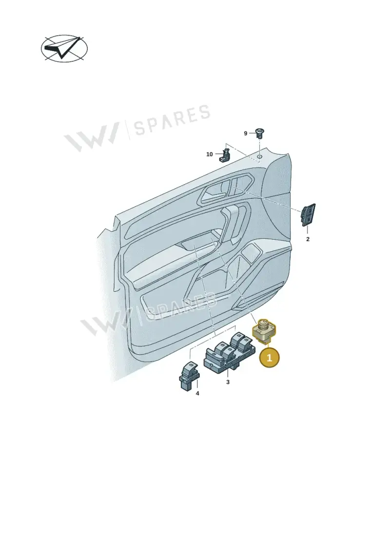 3G0959565CICX — Volkswagen T-Roc convertible 1.5 (2019-2024) diagram 2gk959006, position 1